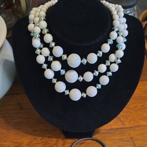 Elegant White Beaded Necklace